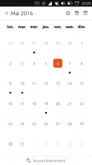 Le calendrier sous Ubuntu Touch
